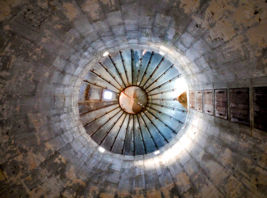 Inside the eye of the silo . Photo by John Cole